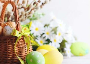 Easter Basket with Eggs